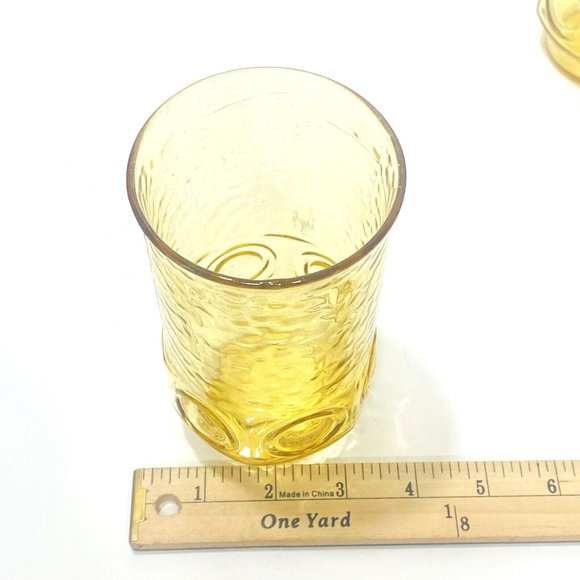 Anchor Hocking Heritage Hill Honey Gold Tumbler Glasses Retro 70s Vintage Boho - Picture 6 of 8